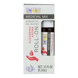 Aura Cacia - Roll On Essential Oil - Medieval - Case of 4 - .31 fl oz - 2071595