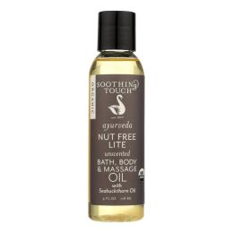 Soothing Touch Bath Body and Massage Oil - Organic - Ayurveda - Nut Free Lite - Unscented - 4 oz - 1277391
