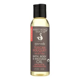 Soothing Touch Bath Body and Massage Oil - Ayurveda - Tuscan Bouqet - Rest and Relax - 4 oz - 1277425