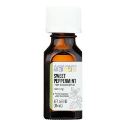 Aura Cacia - Essential Oil - Peppermint Sweet - Case of 1 - .50 fl oz. - 2253706