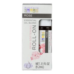 Aura Cacia - Roll On Essential Oil - Rose - Case of 4 - .31 fl oz - 2071611