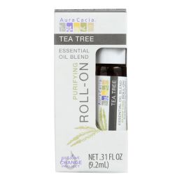 Aura Cacia - Roll On Essential Oil - Tea Tree - Case of 4 - .31 fl oz - 2071629