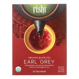 Rishi Organic Tea - Earl Grey - Case of 6 - 15 Bags - 1588102