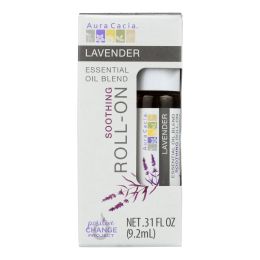 Aura Cacia - Roll On Essential Oil - Lavender - Case of 4 - .31 fl oz - 2071587
