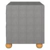 Modern Upholstered Storage Nightstand with 2 Drawers,Natural Wood Knobs - Dark Gray