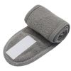 Women Headband Adjustable Wide Hairband Yoga Spa Bath Shower Makeup Wash Face Cosmetic Headband For Ladies Make Up Accessories - Grey
