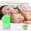 Mini Cool Mist Humidifier Ultrasonic Aroma Essential Oil Diffuser with 7 Color LED Lights 4 Timer Settings - White