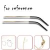 1 Pair Eyeglasses Replacement Temple Thin Metal Frame Arms for Reading Glasses, Gold - Default
