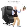 Heated Vibration Massage Power Lift Chair with Remote - Black