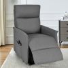 Electric Power Fabric Padded Lift Massage Chair Recliner Sofa - Gray