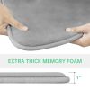 Memory Foam Bath Rugs and Mats Sets,0.7"" Extra Thick Absorbent Non-Slip Bath mats - Grey - 17"X 24" + 20"X 32"