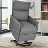 Electric Power Fabric Padded Lift Massage Chair Recliner Sofa - Gray