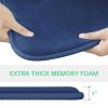 Memory Foam Bath Rugs and Mats Sets,0.7"" Extra Thick Absorbent Non-Slip Bath mats - Navy Blue - 17"X 24" + 17"X 24"