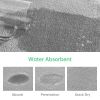 Memory Foam Bath Rugs and Mats Sets,0.7"" Extra Thick Absorbent Non-Slip Bath mats - Grey - 17"X 24" + 20"X 32"