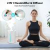 Humidifiers, Top Fill Cool Mist Humidifier for Bedroom Large Room Baby Home, Quiet Ultrasonic, Essential Oil Diffuser, UHM-JS02 4L, white - White