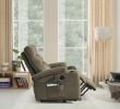 Massage heating electric lift-up chair - Light Brown