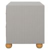 Modern Upholstered Storage Nightstand with 2 Drawers,Natural Wood Knobs - LIGHT GREY