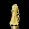 3ML Golden Vintage Essential Oil Bottle Keychain Dispenser Bottle Glass Empty Perfume Bottle Refillable Container - Default