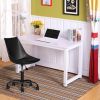 PU Leather Swivel Task Chair - Black