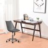 PU Leather Swivel Task Chair - Gray