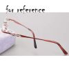 1 Pair Women Lightweight Metal Replacement Temples Arms for Rimless Glasses, Wine Red - Default
