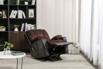 Power Lift Recliner Chair with Heated and Vibration Massage with USB Port, 2 Cup Holders - Dark Brown