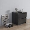 Drawer Night Stands in Black Woodgrain - as picture