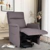 Electric Power Fabric Padded Lift Massage Chair Recliner Sofa - Beige
