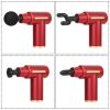 Percussion Massage Gun USB Type C Rechargeable Deep Tissue Vibration Massager - Red
