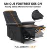 Electric Power Lift Recliner Chair for Elderly, Lift Chairs Recliners, Extended Footrest, Side Pocket for Home Living Room, Black (PU) - Black