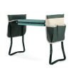 Outdoor 2-in-1 Garden Stool and Kneeler, Garden Bench with Tool Bags, Kneeling Pad, Gift for Parent, Portable, Green - Green