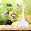200ml Cool Mist Humidifier Ultrasonic Aroma Essential Oil Diffuser w/7 Color LED Lights Waterless Auto Off for Office Home Room Study Yoga Spa - White