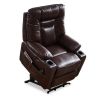 Large size Electric Power Lift Recliner Chair Sofa for Elderly - brown