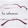 1 Pair Women Purple Replacement Temples Eyeglass Accessories for Rimless Glasses - Default