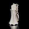 3ML Silver Vintage Essential Oil Bottle Keychain Dispenser Bottle Glass Empty Perfume Bottle Refillable Container - Default