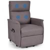 Electric Power Fabric Padded Lift Massage Chair Recliner Sofa - Beige