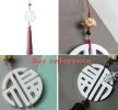 Chinese Fu Blessing Pendant With Pink Tassels Hanging Ornaments Can Be Used As Sachet - Default