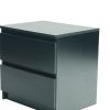 Drawer Night Stands in Black Woodgrain - as picture