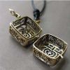 Small Cube Hollow Hanging Ornaments for Car Interior Home Office Decor Can Be Used As Sachet - Default