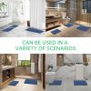 Memory Foam Bath Rugs and Mats Sets,0.7"" Extra Thick Absorbent Non-Slip Bath mats - Navy Blue - 17"X 24" + 17"X 24"