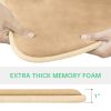 Memory Foam Bath Rugs and Mats Sets,0.7"" Extra Thick Absorbent Non-Slip Bath mats - Beige - 17"X 24" + 17"X 24"