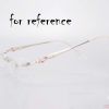 1 Pair Women White Replacement Temples Arms Metal Rimless Eyeglass Accessories - Default