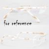 1 Pair Women Metal Replacement Temples Arms Rhinestone Legs for Rimless Glasses, White - Default