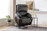Power Lift Recliner Chair with Heated and Vibration Massage with USB Port, 2 Cup Holders - gray