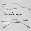 1 Pair Grey Glasses Replacement Temples Arms Metal Rimless Eyeglass Accessories for Men - Default