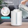 Humidifiers, Top Fill Cool Mist Humidifier for Bedroom Large Room Baby Home, Quiet Ultrasonic, Essential Oil Diffuser, UHM-JS02 4L, white - White
