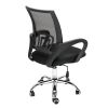 Mesh Back Gas Lift Adjustable Office Swivel Chair Black With Smooth Wheels - Black