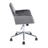Velvet Adjustable Swivel Office Chair, GREY - Grey