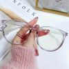 Anti Blue Glasses UV Sunglasses Fashion Trend Women's Sunglasses Eyewear Reading Dlasses - White - one size
