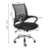 Mesh Back Gas Lift Adjustable Office Swivel Chair Black With Smooth Wheels - Black
